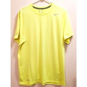 Men's Nike Dri-Fit Shirt Size Large Neon Yellow